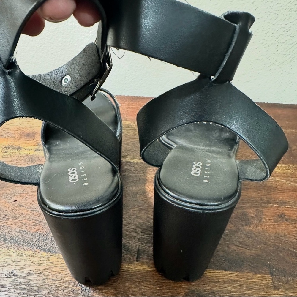 Women's Asos Black Platform Sandals size 8 - Picture 5 of 7